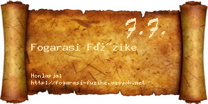 Fogarasi Füzike névjegykártya